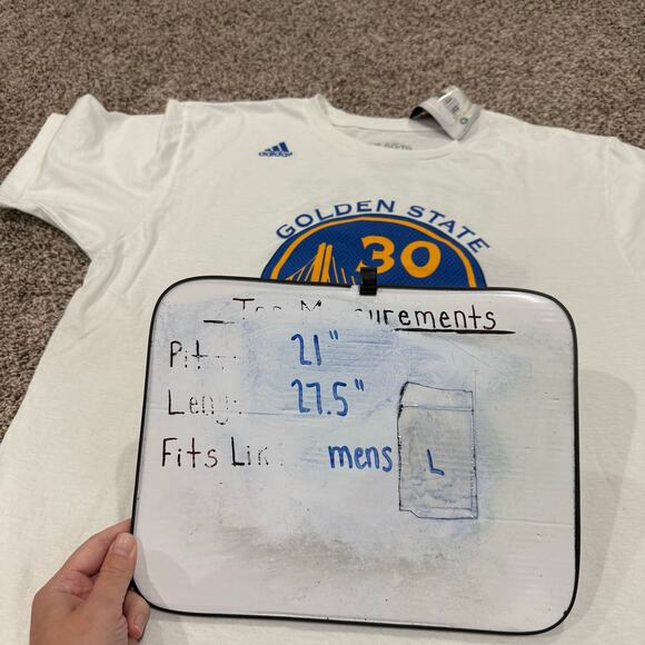 NWT Men's Adidas The Go-To Tee Golden State Warriors Stephen Curry 30 T Shirt~ L - Picture 9 of 9